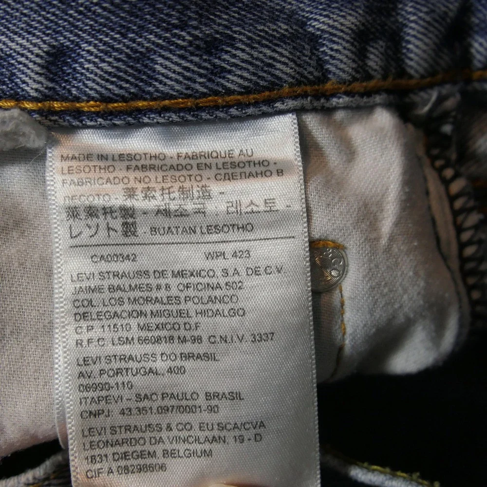 Levi's Mens 505 Jeans 30x32 Blue Distressed Grunge Workwear Rugged Heritage Alt